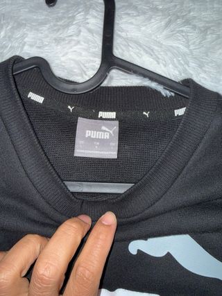 Sudadera Puma Manga Larga Negra.