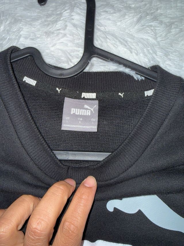 Sudadera Puma Manga Larga Negra.