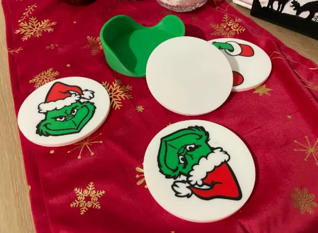 Posavasos Grinch Navideños