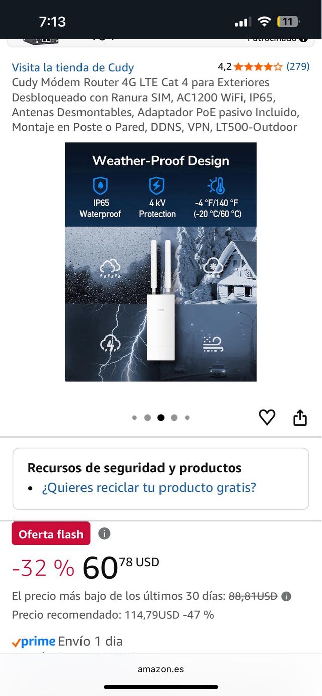 Router Cudy 4G Outdoor N300 Wi-Fi