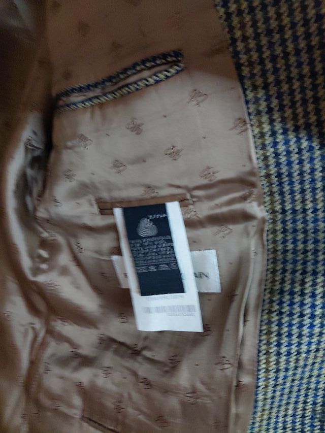 Americana hombre talla 54 gris y amarillo