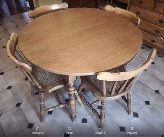 Mesa extensible provenzal y 4 sillas (Baza-Granada