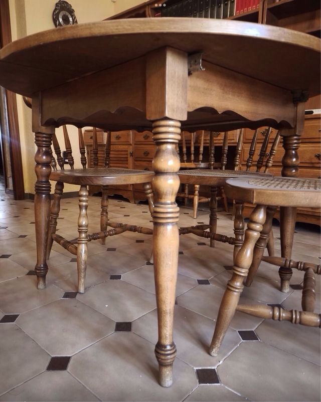 Mesa extensible provenzal y 4 sillas (Baza-Granada