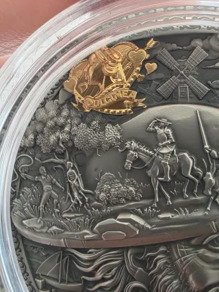 Moneda Don Quijote 2 Oz Plata 2024