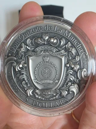 Moneda Don Quijote 2 Oz Plata 2024