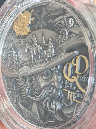 Moneda Don Quijote 2 Oz Plata 2024