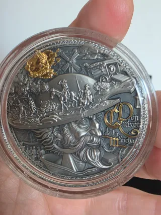Moneda Don Quijote 2 Oz Plata 2024