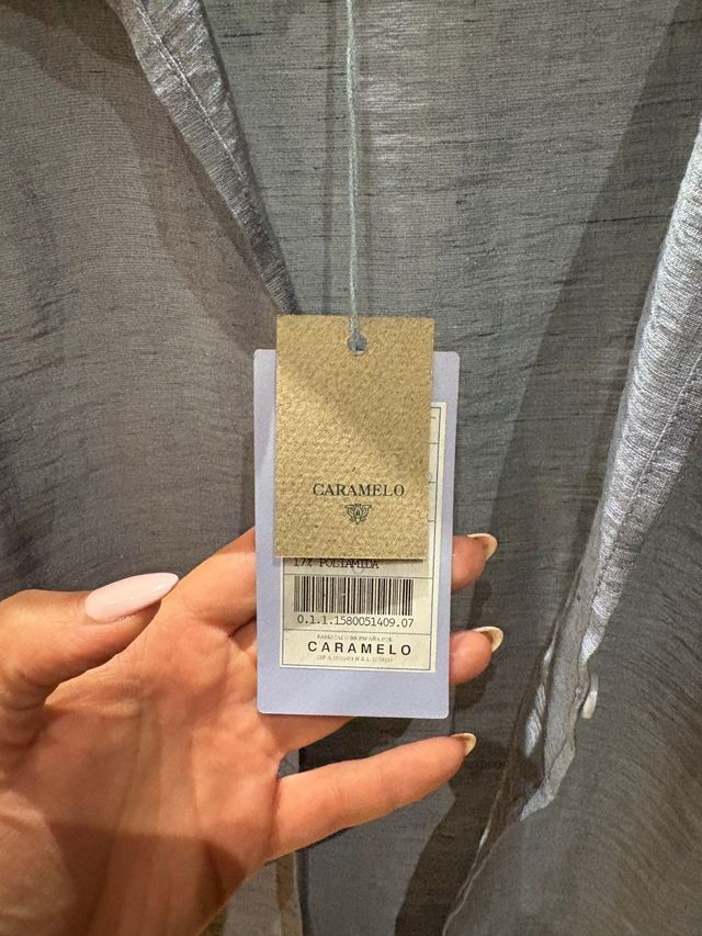 Chaqueta Caramelo Azul/Plateada