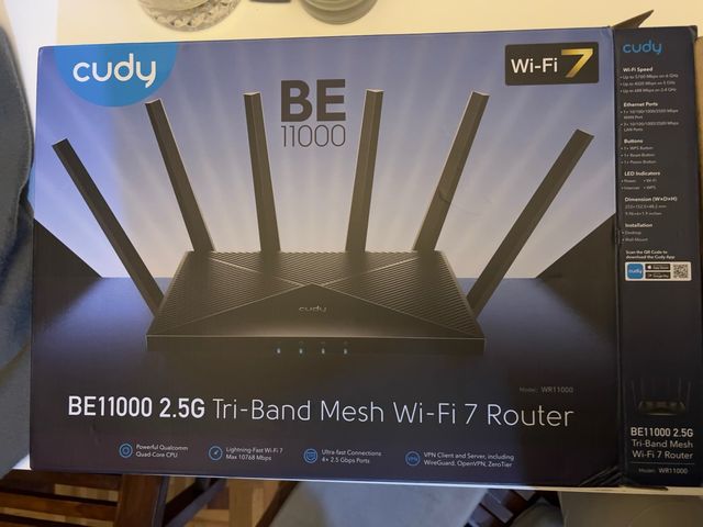 Router Cudy BE11000 Wi-Fi 7 Tri-Band Meshes