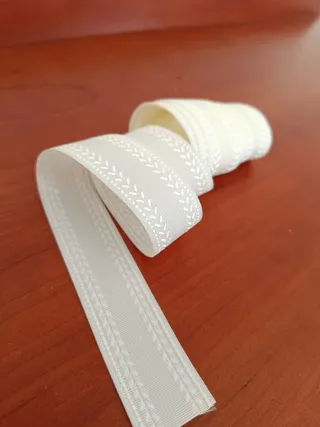 Cinta Fallera Blanca cruda