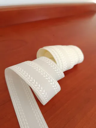 Cinta Fallera Blanca cruda