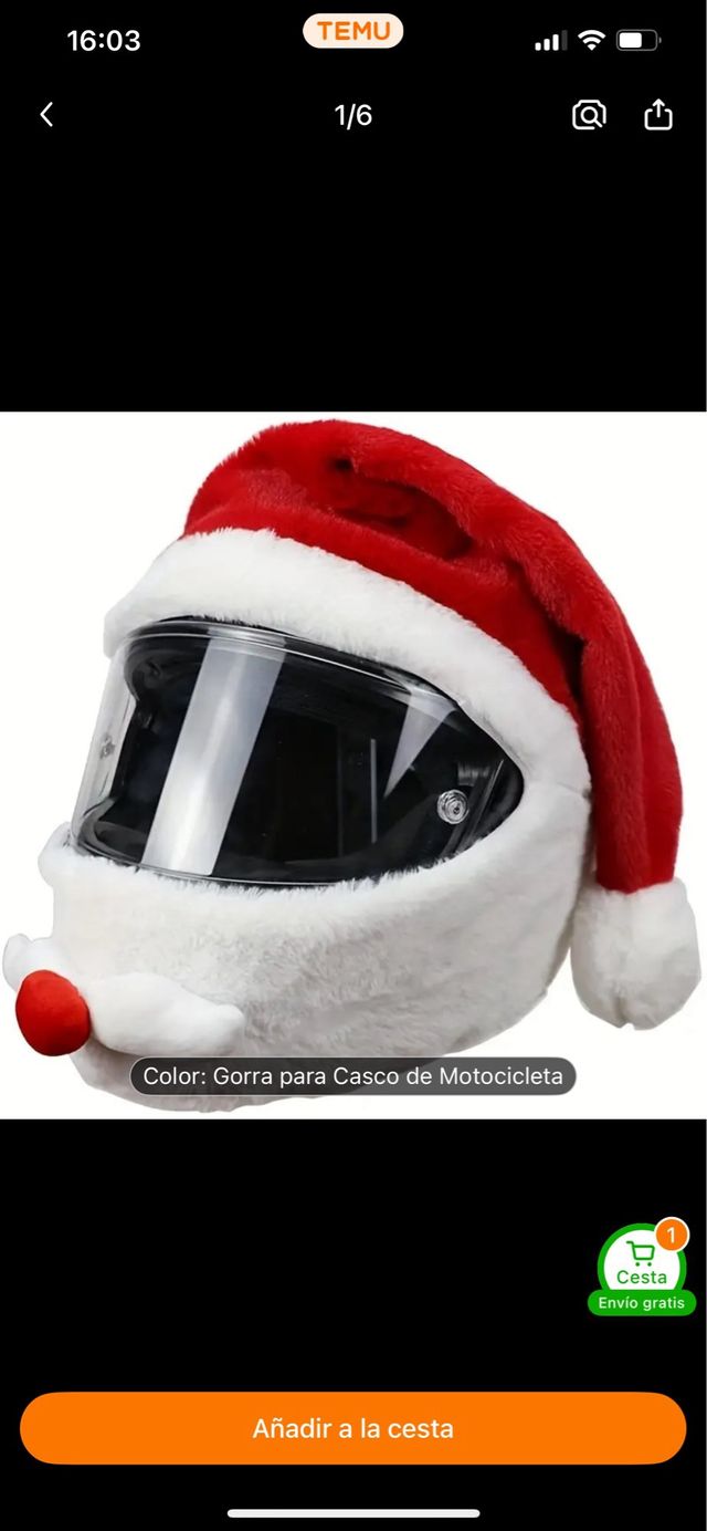 Funda Casco Navidad Motocicleta