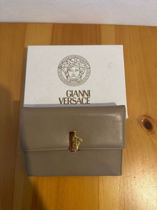 Portafoglio Versace Beige Oro Originale