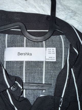 Camisa Bershka Talla XL Rayas Blancas