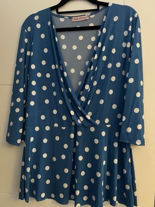 Pantalones palazzo lunares tela seda fría