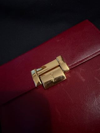 Cartera YSL Burdeos Vintage Piel