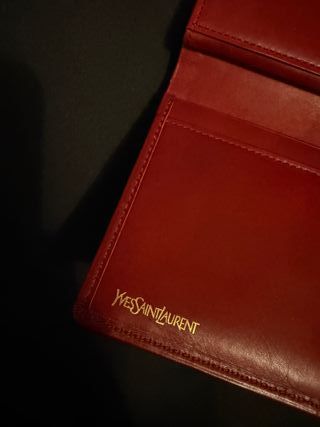 Cartera YSL Burdeos Vintage Piel