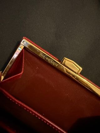 Cartera YSL Burdeos Vintage Piel