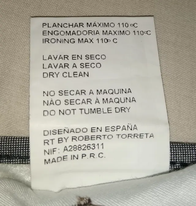 Talla 42 ROBERTO TORRETTA Pantalón Marrón