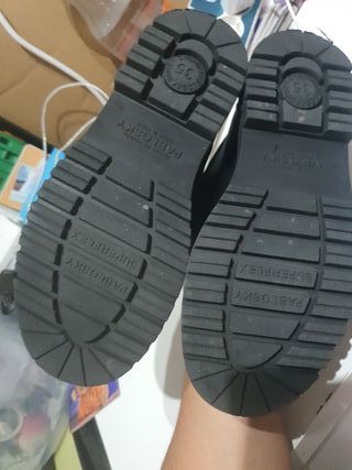 Zapatos Escolares Niño Negro Velcro