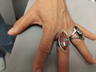2 Anillos Piedras Grandes Diseño Moderno