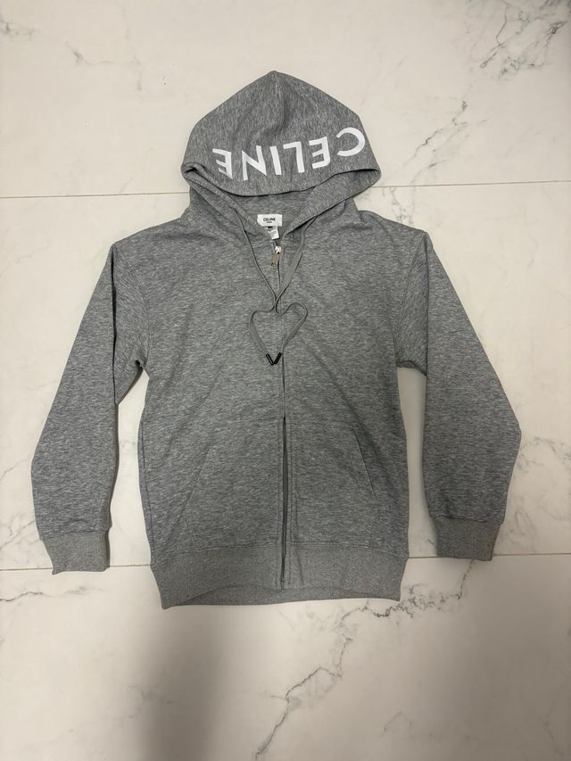 Giubbotto con cappuccio Celine grigio