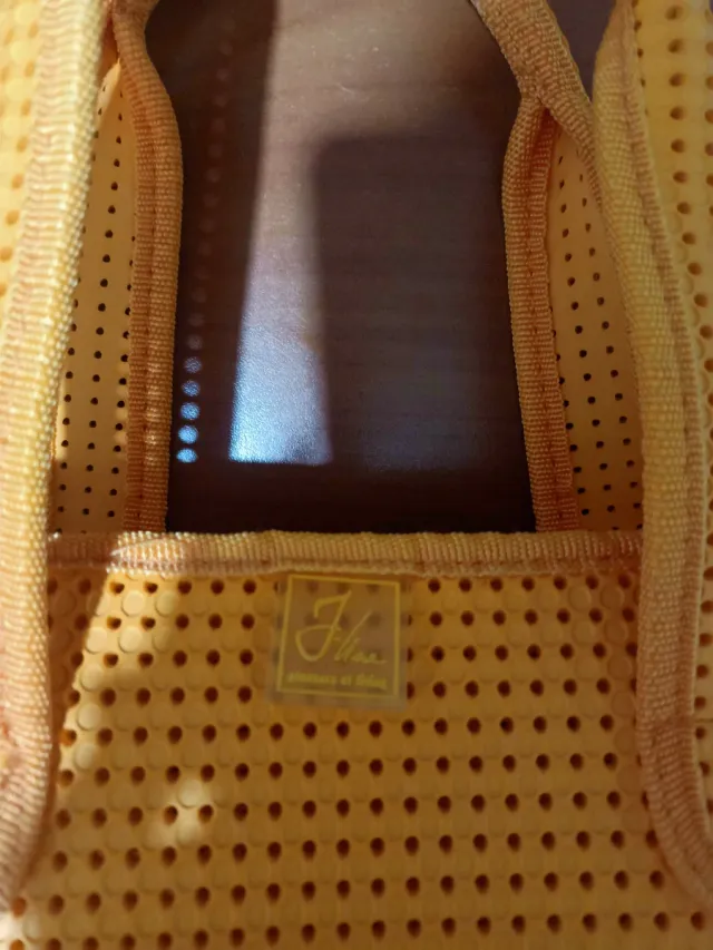 Borsa mare arancione e gialla