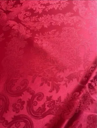 Falda de fallera roja de damasco