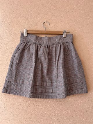 Minifalda cuadros cintura alta