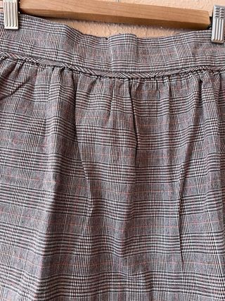 Minifalda cuadros cintura alta