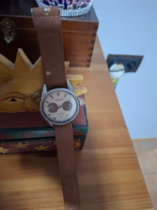 Reloj Hombre Cuarzo Marrón/Plata