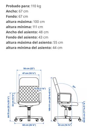 Sedia da scrivania IKEA RENBERGET girevole