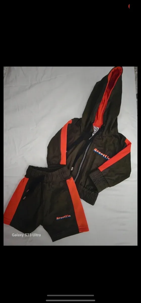 Coordinato felpa e pantaloncino bimbo