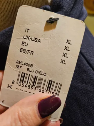 Maglia Tezenis Uomo Blu Taglia XL