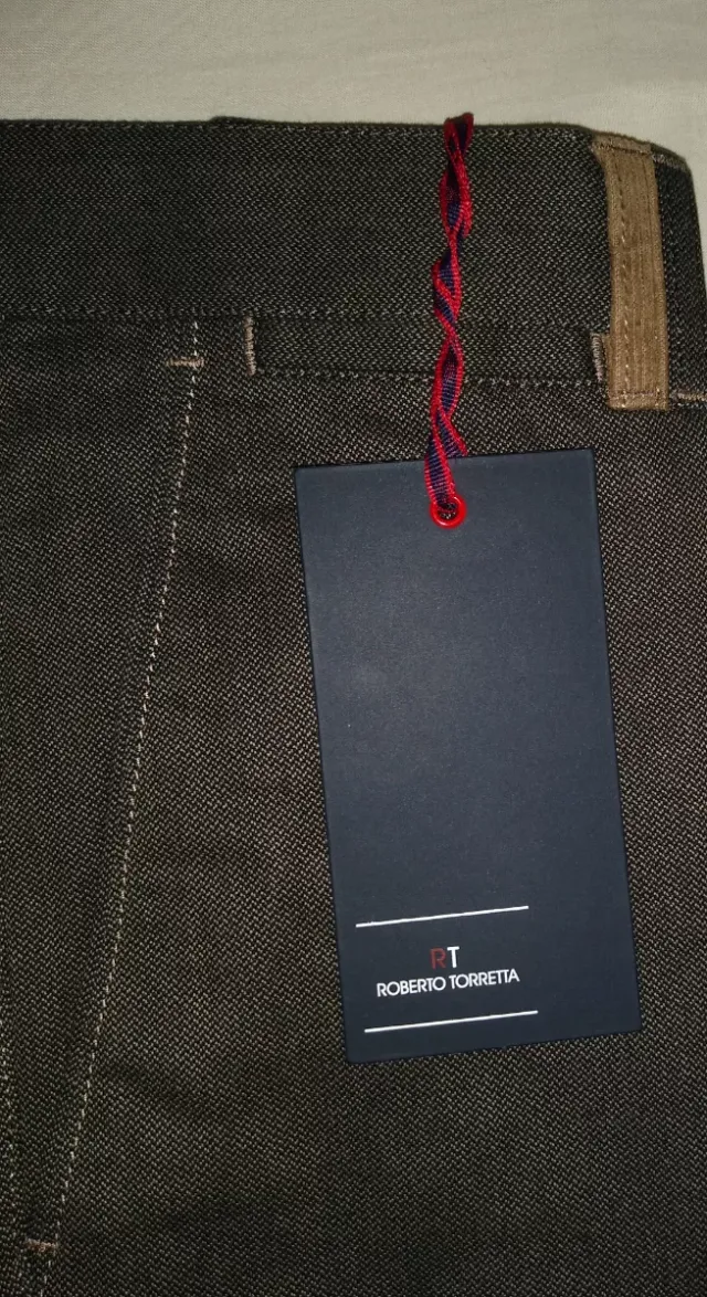 Talla 42 ROBERTO TORRETTA Pantalón Verde Oliva