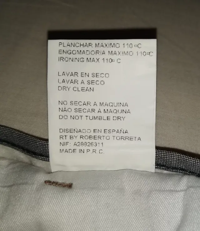 Talla 42 ROBERTO TORRETTA Pantalón Verde Oliva