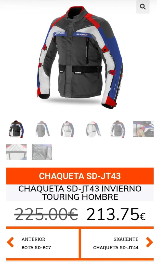 Chaqueta moto Seventy SD-JT43 Talla 5XL
