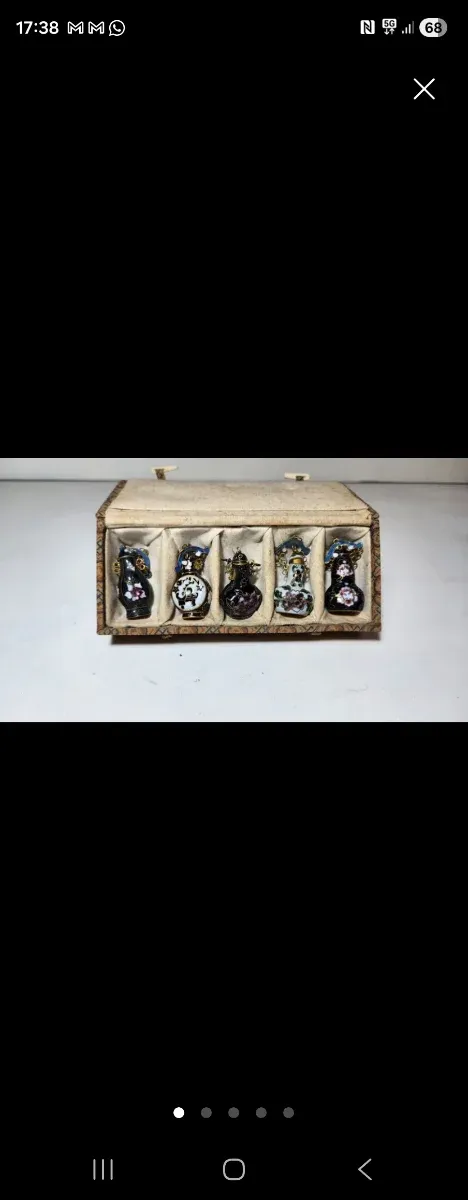 Conjunto 5 mini botellas Cloisonné Chinas