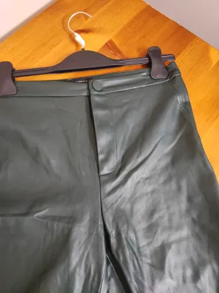 Pantaloni donna pelle verde