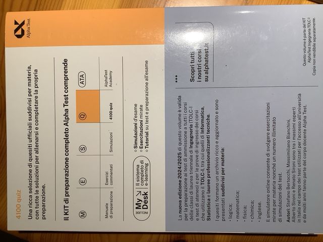 kit di libri completo per preparazione test