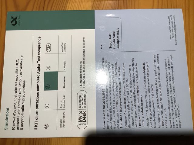 kit di libri completo per preparazione test