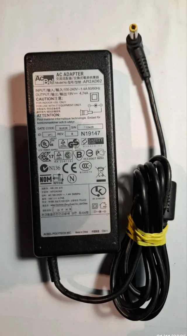 Cargador Asus/Clevo/Toshiba/Acer/MSI