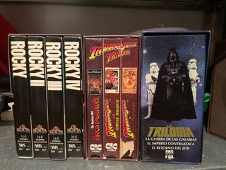 Pack 3 películas  indiana jones  rocky  star wars