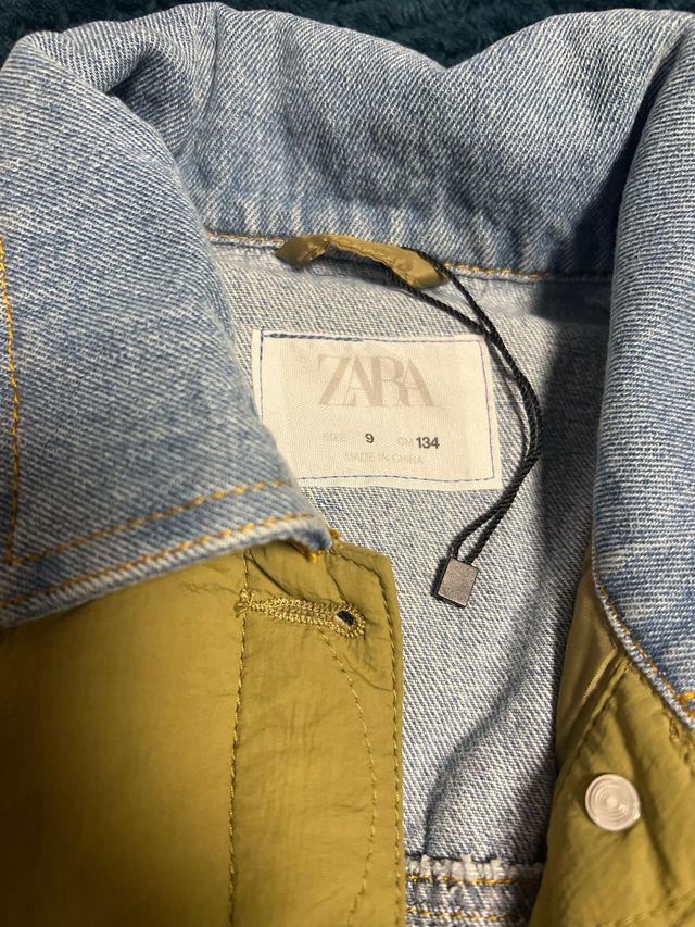 Giacchetta imbottita Zara in denim per 9 anni