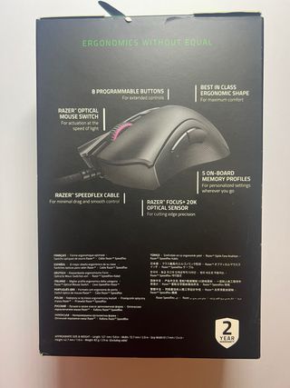 Ratón Gaming Razer Deathadder V2 Negro