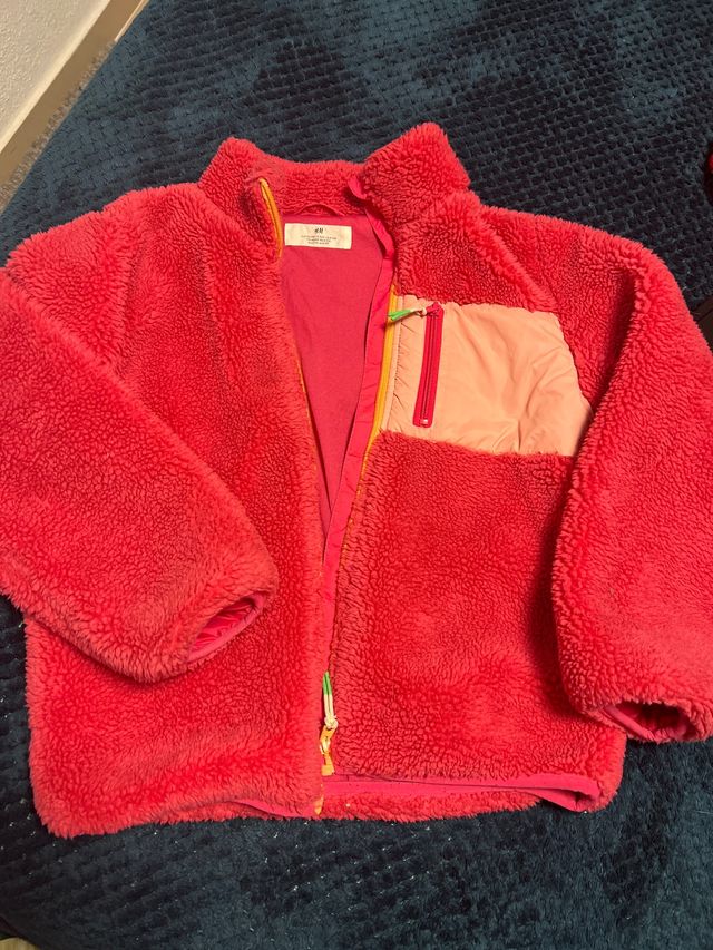 Cappotto H&M Polar Rosa/Rosso Taglia M