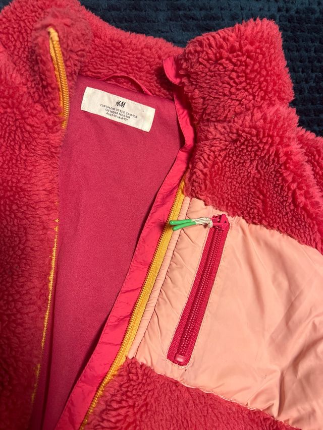 Cappotto H&M Polar Rosa/Rosso Taglia M