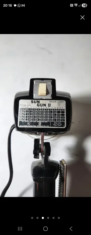 Foco de cine antiguo para cámaras de Super 8 y 16m