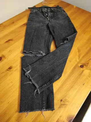 Pantaloni Zara donna neri strappati