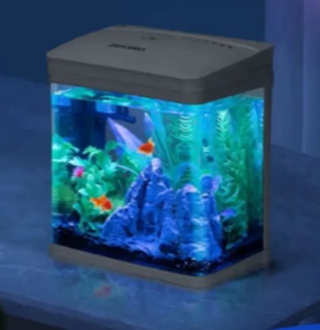 Acuario cristal blanco,7L, LED y Filtro